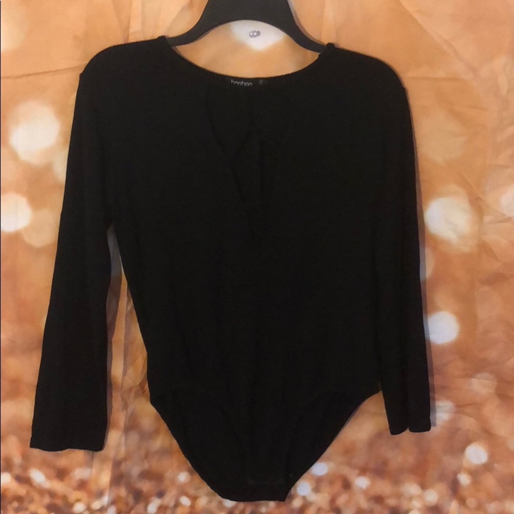 Boohoo bodysuit with crossfront